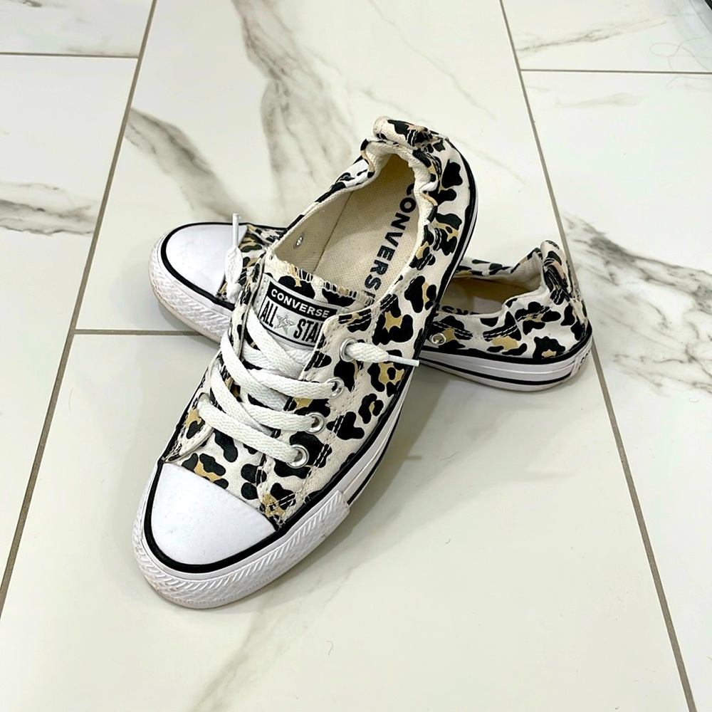 Converse Leopard Print Slip On Size 6.5